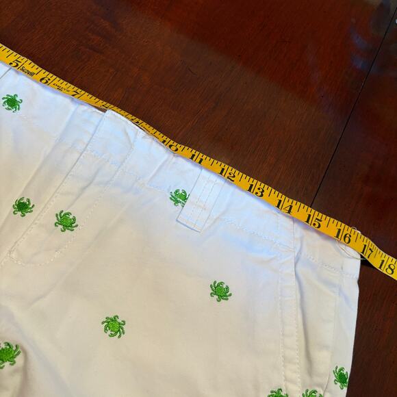 Lilly Pulitzer Size 6 Capri Pants Palm Beach Fit Embroidered Crab White Green - Picture 6 of 13
